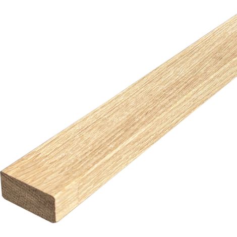 Lot de 10 tasseaux en chêne massif – Longueur 250 cm, largeur 2 cm, épaisseur 4 cm – Finition chanfreinée pour habillage mural (1/5)