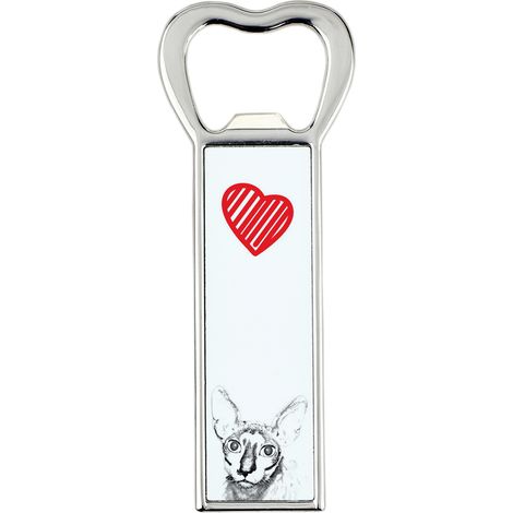 Cornish Rex - un apribottiglie con un gatto, un apri-frigo personalizzato, un regalo unico per uomo di Art-Dog (1/5)
