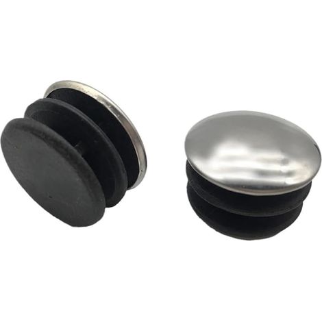 Bouchon tubulaire rond avec capuchon en acier inoxydable, bouchon d'in (1/5)