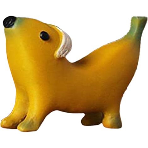 Statue de Chien Banana en Résine - Sculpture Décorative Amusante (1/5)