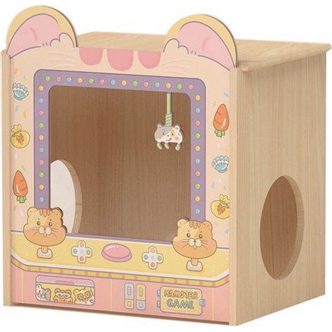 Cachette en bois pour Hamster, grand espace, résistant aux morsures, sans fond (1/5)