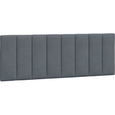 vidaXL Cuscino Testiera Hanko Grigio Scuro 140 cm in Velluto