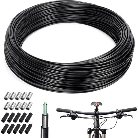 Set de Cable de Frein Vélo, 10m Câble de Frein Vélo Diametre 5mm, Kit De Câble de Frein de Vélo pour Vtt Route Bmx Velo Pliant, No (1/5)