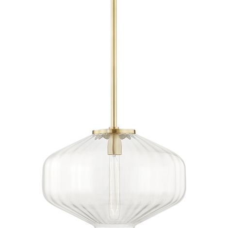 Hudson Valley Bennett Suspension 1 Lumière C Laiton Vieilli