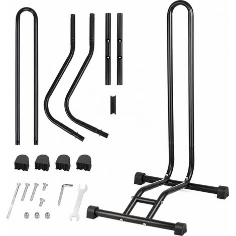 Support Vélo Vertical Universel 12-29 Pouces en Acier, Porte-Vélo sur Pied Stable avec Pieds Antidérapants pour Intérieur et Extérieur (1/5)