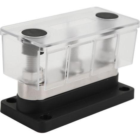 Bloc de distribution d'alimentation 12-48 V 600 A, 3 bornes M10, bloc de jonction de batterie, barre omnibus pour voitures, camions, camping-cars, bateaux, équipements industriels, noir (1/5)