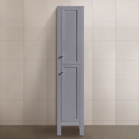 1600mm Matte Grey Bathroom Furniture Tall Modern Cabinet Unit