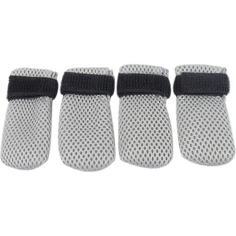 4 Katzensocken, kratzfest, rutschfest, hautfreundlich, 2 Größen, elastisches Material, strapazierfähig - Yvan-S-Grey