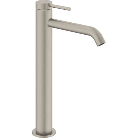 Vitra Minimax Round Tall Basin Mixer Tap - Brushed Nickel (1/2)