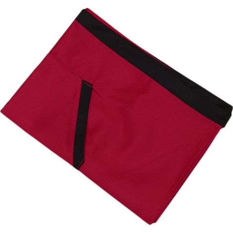 Grembiule corto da cameriere unisex con scomparti, in poliestere e cotone, rosso (1/5)