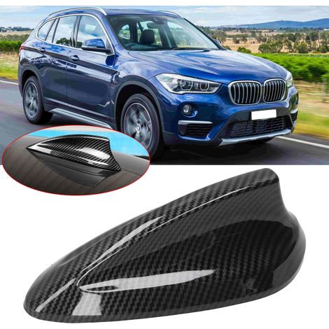 Cache d'antenne aileron de requin pour voiture, texture fibre de carbone, type A, compatible avec BMW Série 1/Série 2 Touring/X1/X4/X5/X6/X5M/X6M