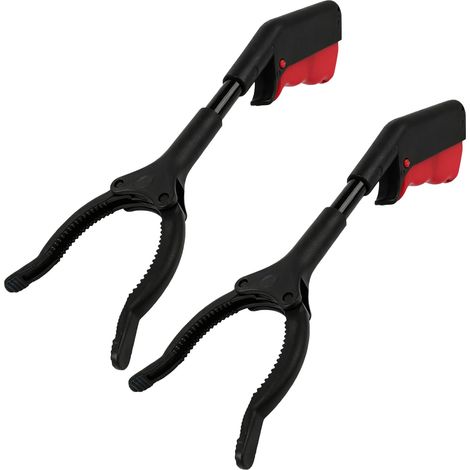 2 Pinces Ramasse Déchets Robuste en Métal, 30cm de Longueur, Pince de Préhension pour Nettoyage, Jardin, Extérieur,Aide à la Saisie Stable (1/5)