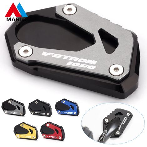 (V-STROM1050 Rouge) Extension de béquille latérale de pied de moto plaque de protection de béquille antidérapante compatible pour Suzuki V-Strom 1000 1050 VSTROM V Strom 1050XT maxpower (1/4)