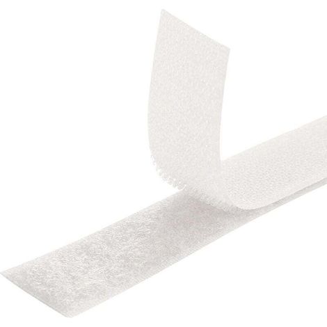 Doppelseitiges Klettband [weiß] [3 m x 25 mm] Klettverschluss [nicht klebend] Super stark und langlebig für Nähen, Kleidung, Bastelarbeiten und DIY-Projekte