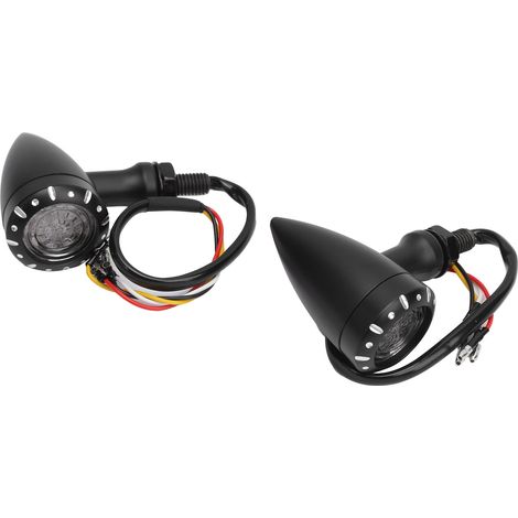 Clignotant Moto 12V Vintage Indicateur Flash Double LED Universel Feu De Signalisation Motocyclette (1/5)