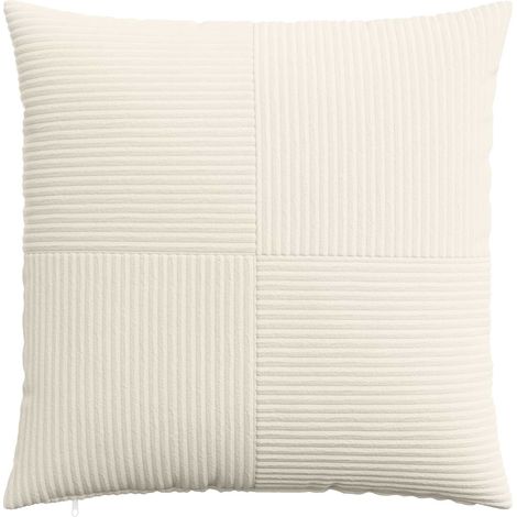 vidaXL Funda de almohada 6 pcs ALMELO Crema 80 x 80 cm pana (1/2)