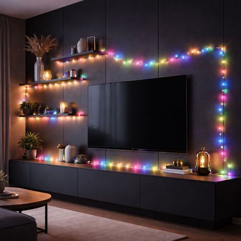 Nastro LED cambia colore Stringa luminosa USB illuminazione decorativa colorata RGB, 50x LED, L 500 cm