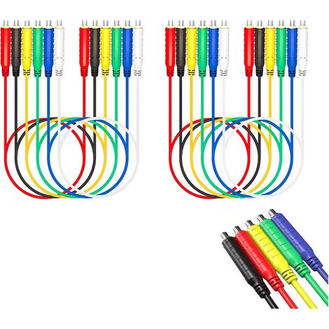12-teilige magnetische Messleitungen aus weichem, flexiblem Silikon, Überbrückungsprüfdrähte, 30 V AC/5 A, 20 AWG, professionelle magnetische Niederspannungs-Überbrückungsdrähte, Prüfleitung für HVAC- (1/5)