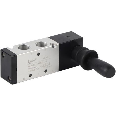 BUNTHAUS Vanne de commande manuelle pneumatique, 5 ports, 3 positions, levier manuel 0  0,8 MPa (4H330C-10) (1/5)
