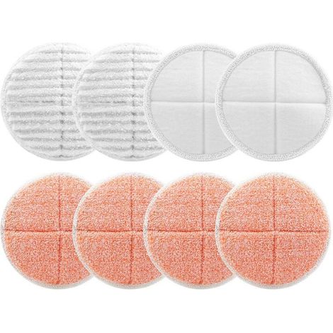 Lotto 8 tamponi ricambio per mop vapore Spinwave 2039A 2124: 4 abrasivi pesanti, 2 morbidi, 2 tamponi (1/5)