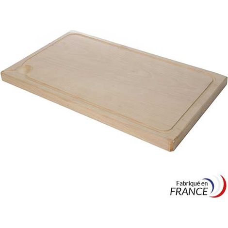 Planche Bois avec Rigole 50X30X2.5 cm - Matériel CHR Pro