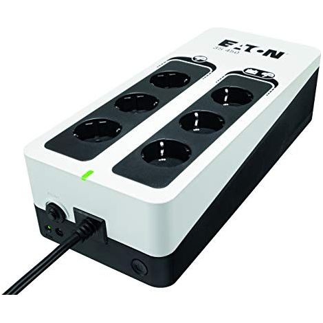 Onduleur Eaton 3S 450 DIN - Off-line UPS - 3S450D - 450VA 6 prises DIN europeennes Noir/Blanc (1/10)