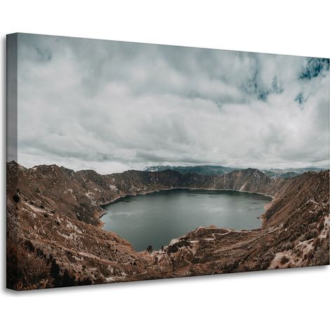 Lienzo impreso Naturaleza Lago en las montañas 90x60 cm