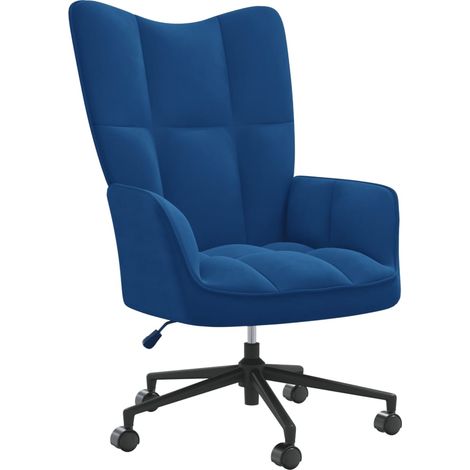 Chaise de salon,Chaise de relaxation Bleu Velours CFW50809 (1/5)
