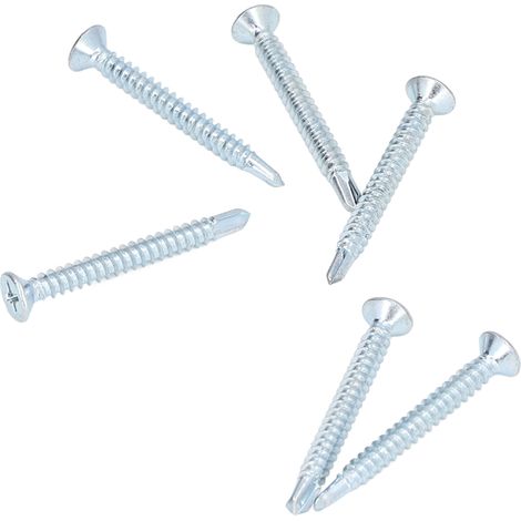 Vis M4.2x38, 250 pièces, tête fraisée cruciforme, acier carbone zingué, vis autoperceuse pour fixation rapide (1/5)