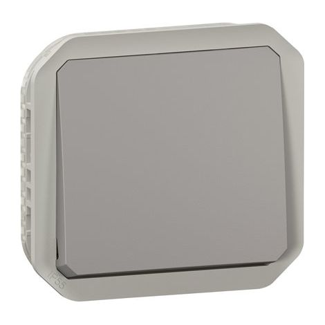 Legrand Plexo pulsador eléctrico gris estanco IP55 (1/4)