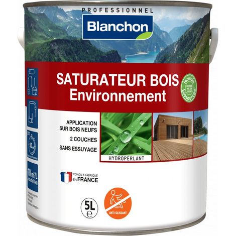 Blanchon – Saturateur bois biosourcé 5 litres – Non filmogène, séchage rapide – Pour bois exotique – Respect de l'environnement