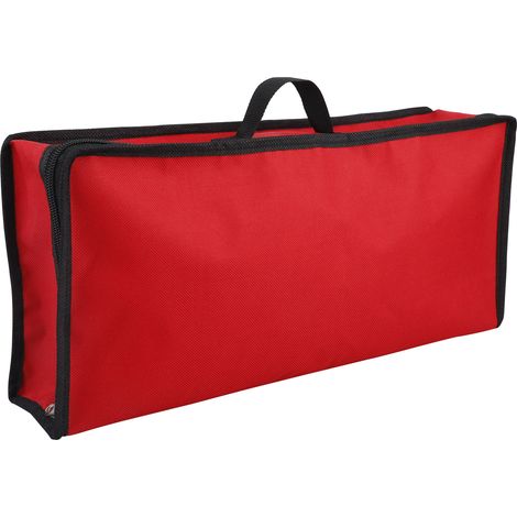 Organisateur de papier d'emballage cadeau, conteneur de stockage en PVC de 30 pouces pour nœuds de noël, étiquettes et rubans rouges (1/5)