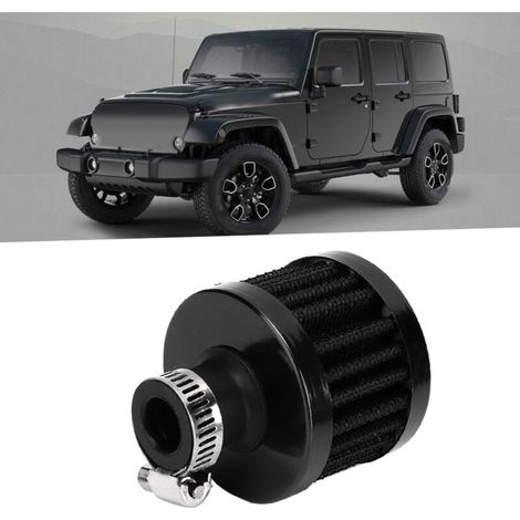 Mini filtro di aspirazione aria da 13 mm/0,5 pollici, sfiato carter motore, accessorio universale per auto, nero (1/5)