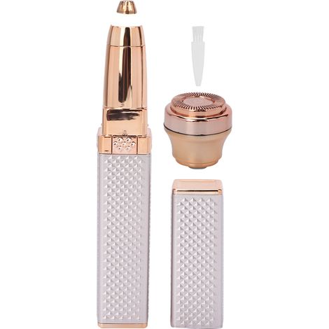 Appareil d'épilation électrique 2 en 1 pour femmes : tondeuse à sourcils, rasoir à lèvres et rasoir pour le visage rechargeable (1/5)