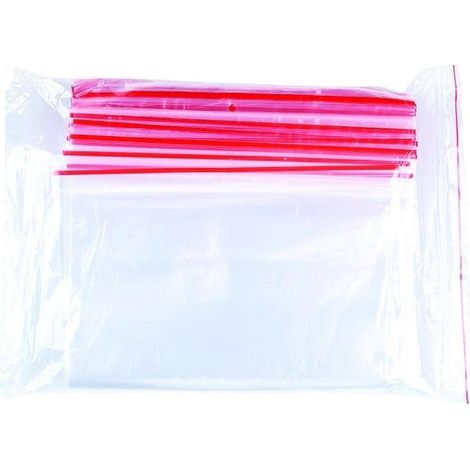 Bolsas transparentes de LDPE con cierre hermético, 10x15 cm, 100 unidades.