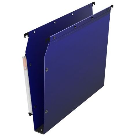 Dossier suspendu plastique pression L'Oblique AZ fond 3 cm pour armoire - bleu - Lot de 10