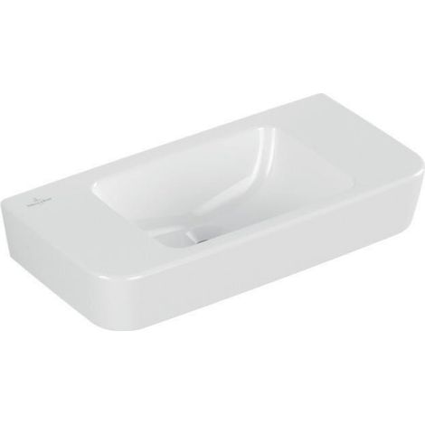 Villeroy & Boch O.novo - Lavamanos Compact 50x25 cm, sin rebosadero, sin orificio para el grifo, blanco alpino 43425301 (1/3)