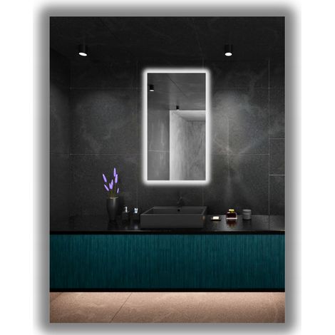 LED-beleuchteter Spiegel 95x105 mm, wasserdicht (IP65), aufhängbar (vertikal und horizontal)
