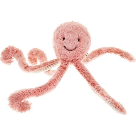 Pieuvre en peluche avec mécanisme sonore et bruissement, idéale pour les jeux des chiens. (1/3)
