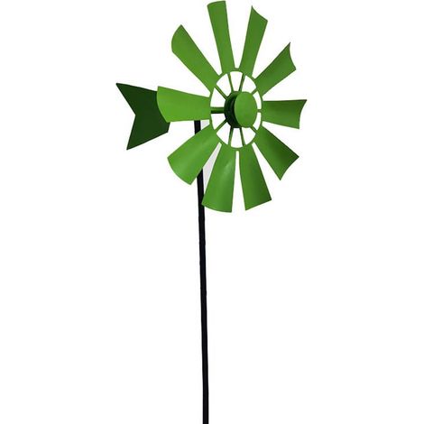 Moulin À Vent Rotatif - En Fer Forgé - Pour Jardin Cour Arrière Pelouse - 24x73 cm - 1 Pièce (1/5)