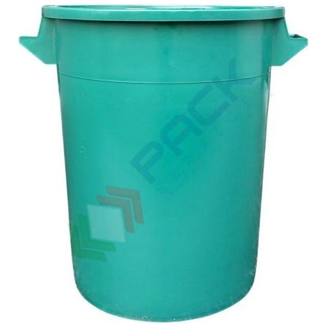 Bidone industriale 75 litri in PEHD con manici - Verde - Mobil Plastic (1/2)