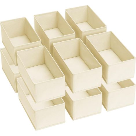 Schubladen Organizer Unterwäsche Kleiderschrank Hosen 12 Stück Beige (1/5)