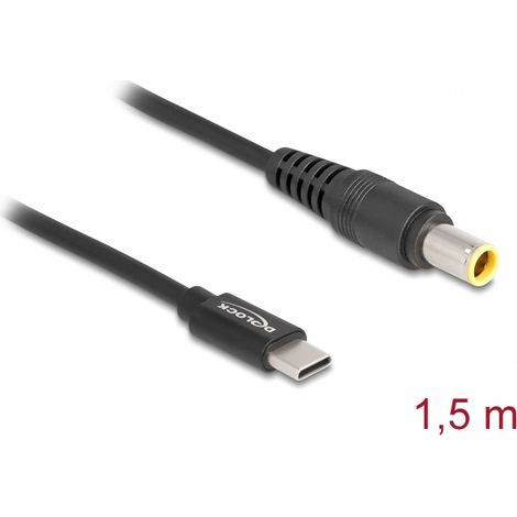 Delock Cable de carga para portÃ¡tiles USB Type-Câ¢ macho a IBM 7,9 x 5,5 mm macho