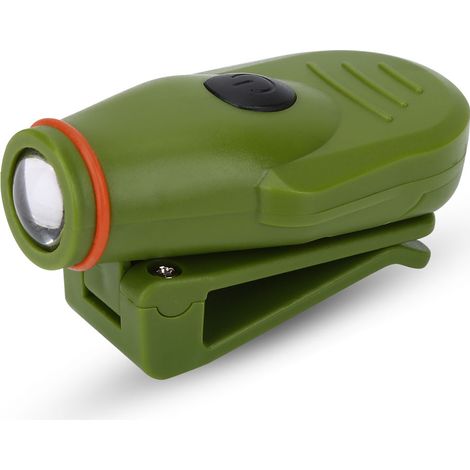 Lampe Led De Chapeau - Clip Lumineux Pour Pêche Et Camping - Portée 200 Mètres - Vert - 1 Pièce (1/5)