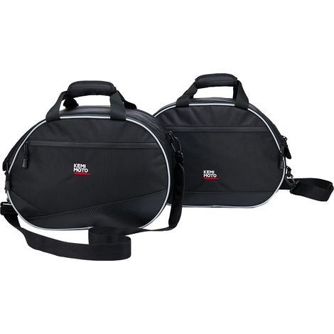 Bolsa de equipaje para motocicleta, diseño impermeable, almacenamiento expandible, 1 par (1/2)