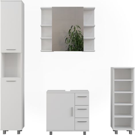 Badmöbel-Set Ilias, Weiß, 4 Teile, Vicco