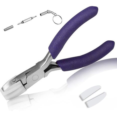 Pince à bec plat 8,9 cm paire de mâchoires en nylon tournevis outil d'emballage de fil outil de fabrication de bijoux mini lisseur de fil (1/5)