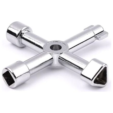 Llave multiusos de 4 vías, brazo de llave triangular cruzado