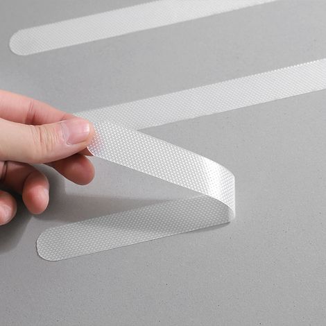 20 Antirutschstreifen für Treppen und Badezimmer. Transparente Antirutschstreifen und (1/5)