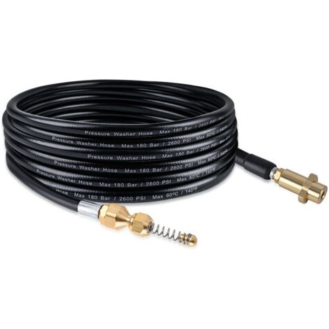 Débouche Canalisation 15M - Nettoyeur de Drains et de Tubes - Accessoires pour Nettoyeur Haute Pression (1/5)